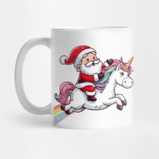 Santa Riding Unicorn Mug